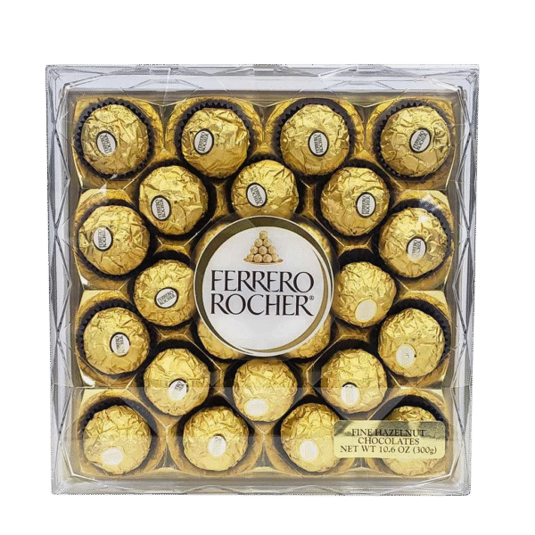 Ferrero Rocher Caja de Chocolates Rellenos con Avellanas y Crema de Chocolate 24 Unidades