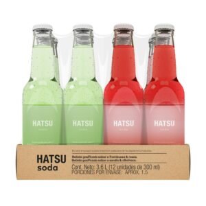 Hatsu Soda con Sabores Surtidos 12 Unidades / 300 mL