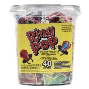Ring Pop Anillos de Caramelo Surtido 40 Unidades / 14 g / 0.5 oz