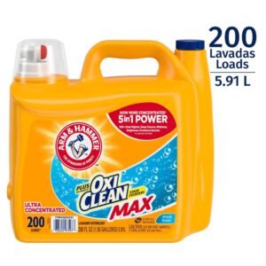 Arm and Hammer Detergente Líquido para Ropa Ultra Concentrado con Oxi Clean 5.91 L / 200 oz / 200 Lavadas