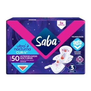Saba Toallas Femeninas Nocturna Ultra Delgada Cur V 50 Unidades