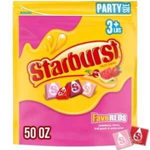 STARBURST Caramelos Masticables de Frutas Tamaño Fiesta 50 oz +3 Lb