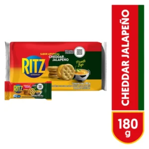 Galletas saladas Ritz rellenas de crema sabor cheddar jalapeño- 180 g