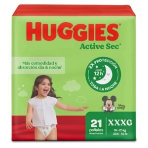 Pañales Huggies Active Sec Etapa 6 / XXXG Más Comodida y Absorción - 25 uds
